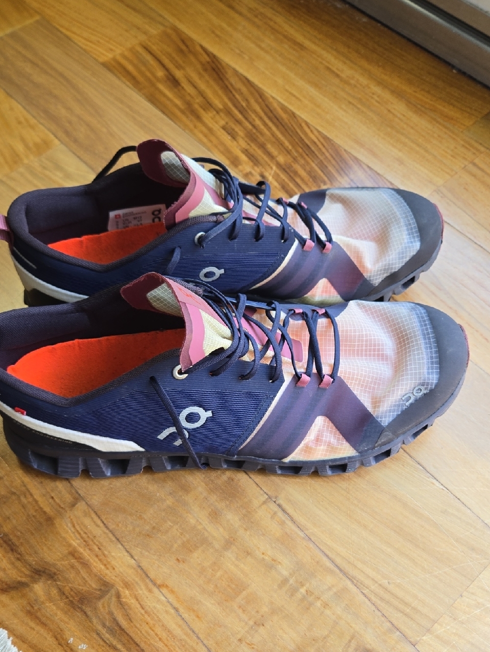 On Running Men's Trail Shoes - Navy, Pink, Orange